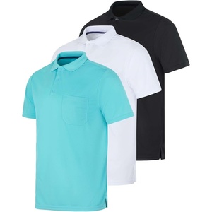 image:image3 Pack Mens Dry Fit Pocket Polo Shirts Short Sleeve Athletic Golf CollaredSet 6