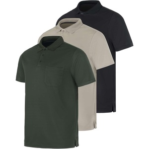 image:image3 Pack Mens Dry Fit Pocket Polo Shirts Short Sleeve Athletic Golf CollaredSet 7