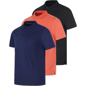 image:image3 Pack Mens Dry Fit Pocket Polo Shirts Short Sleeve Athletic Golf CollaredSet 9