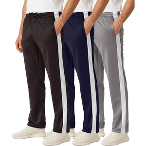 image:image3 Pack Mens Mesh Sweatpants Open Bottom Lounge Workout Track Gym PantsSet 7