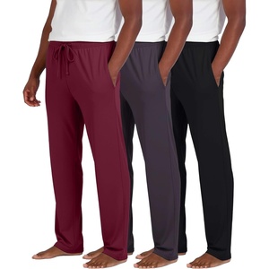 image:image3 Pack Mens Pajama Pants Lounge Sleepwear PJ Comfy Bottoms with PocketsSet 3