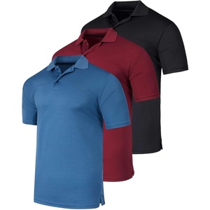 image:image3 Pack Mens Short Sleeve Golf Polo Collared Athletic Tennis Shirt CasualSet C
