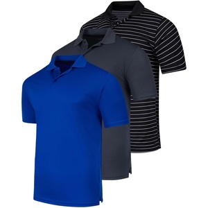 image:image3 Pack Mens Short Sleeve Golf Polo Collared Athletic Tennis Shirt CasualSet E