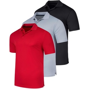 image:image3 Pack Mens Short Sleeve Golf Polo Collared Athletic Tennis Shirt CasualSet F