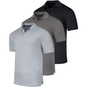 image:image3 Pack Mens Short Sleeve Golf Polo Collared Athletic Tennis Shirt CasualSet Q