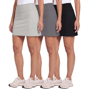 image:image3 Pack Womens 16 Skorts Skirts with Built in Shorts Pockets High WaistedSet 11