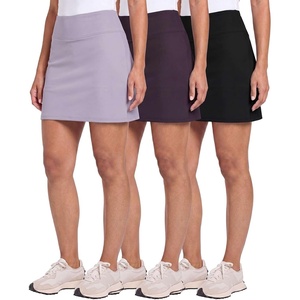 image:image3 Pack Womens 16 Skorts Skirts with Built in Shorts Pockets High WaistedSet 12