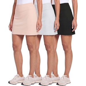 image:image3 Pack Womens 16 Skorts Skirts with Built in Shorts Pockets High WaistedSet 8