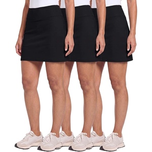 image:image3 Pack Womens 16 Skorts Skirts with Built in Shorts Pockets High WaistedSet 9