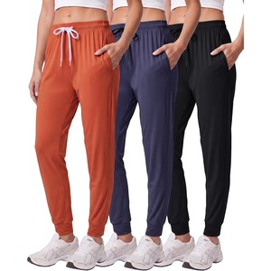 image:image3 Pack Womens Dry Fit Joggers Sweatpants Athletic Casual Lounge PocketsSet 4