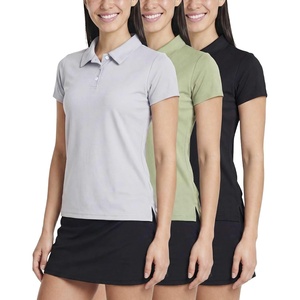 image:image3 Pack Womens Golf Polo Shirts Short Sleeve Collared Tennis Dry Fit TopsSet 5