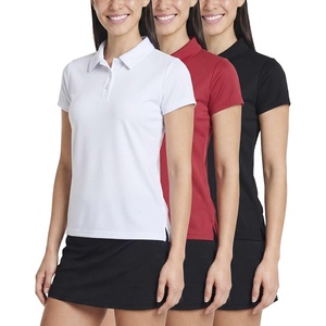 image:image3 Pack Womens Golf Polo Shirts Short Sleeve Collared Tennis Dry Fit TopsSet 6