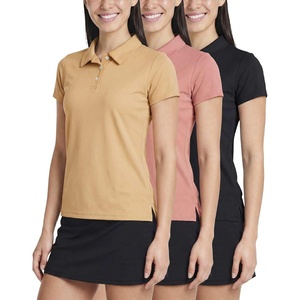 image:image3 Pack Womens Golf Polo Shirts Short Sleeve Collared Tennis Dry Fit TopsSet 7
