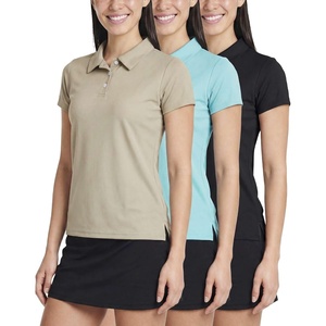 image:image3 Pack Womens Golf Polo Shirts Short Sleeve Collared Tennis Dry Fit TopsSet 8