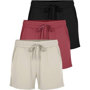 image:image3 Pack Womens Lounge Shorts Athletic Running Workout Gym Hiking PocketsSet 11