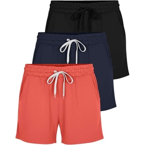 image:image3 Pack Womens Lounge Shorts Athletic Running Workout Gym Hiking PocketsSet 14