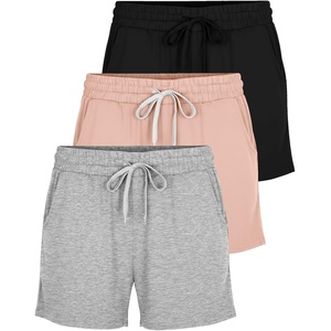 image:image3 Pack Womens Lounge Shorts Athletic Running Workout Gym Hiking PocketsSet 16