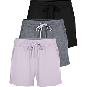 image:image3 Pack Womens Lounge Shorts Athletic Running Workout Gym Hiking PocketsSet 19