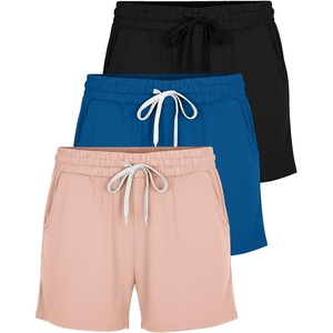 image:image3 Pack Womens Lounge Shorts Athletic Running Workout Gym Hiking PocketsSet 9