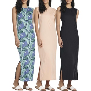 image:image3 Pack Womens Maxi Tank Dress Sleeveless Sundress Long Casual Beach PocketSet 8