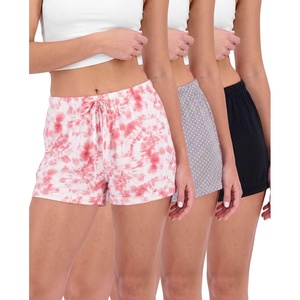 image:image3 Pack Womens Pajama Shorts Soft Sleep Lounge Pj Bottoms Comfy Cute SummerSet C