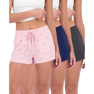 image:image3 Pack Womens Pajama Shorts Soft Sleep Lounge Pj Bottoms Comfy Cute SummerSet D