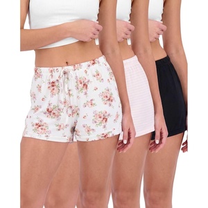 image:image3 Pack Womens Pajama Shorts Soft Sleep Lounge Pj Bottoms Comfy Cute SummerSet E