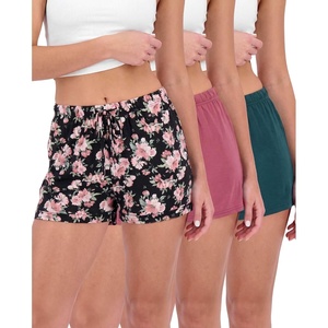 image:image3 Pack Womens Pajama Shorts Soft Sleep Lounge Pj Bottoms Comfy Cute SummerSet F