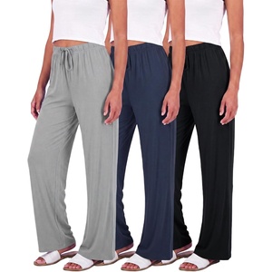 image:image3 Pack Womens Palazzo Pants Wide Leg Adaptive Pajama Bottoms Lounge CasualSet 9