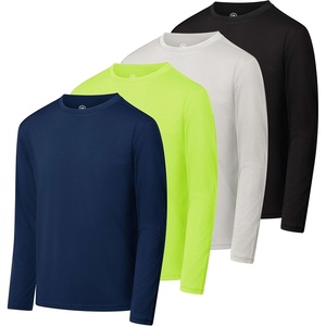 image:image4 Pack Boys Dry Fit Long Sleeve T Shirts Athletic Crew Neck Kids Teen TopsSet 10