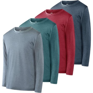 image:image4 Pack Boys Dry Fit Long Sleeve T Shirts Athletic Crew Neck Kids Teen TopsSet 2