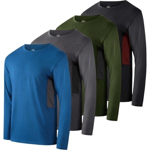 image:image4 Pack Boys Dry Fit Long Sleeve T Shirts Athletic Crew Neck Kids Teen TopsSet 4