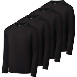 image:image4 Pack Boys Dry Fit Long Sleeve T Shirts Athletic Crew Neck Kids Teen TopsSet 6