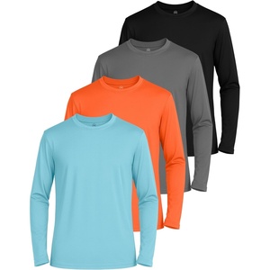 image:image4 Pack Boys Mesh Long Sleeve T Shirts Dry Fit Crew Neck Athletic Kids TeenSet 4
