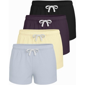 image:image4 Pack Girls French Terry Shorts Pajama Lounge Sleep Kids Teens PJ BottomsSet 3