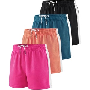image:image4 Pack Girls Mesh Shorts Athletic Basketball Soccer Pockets Teens Kids GymSet 8