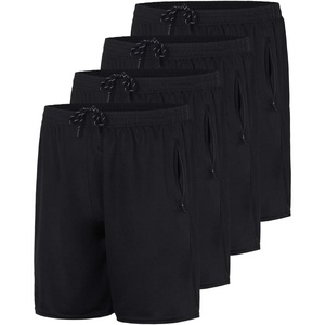 image:image4 Pack Mens 7 Mesh Shorts Athletic Workout Gym Basketball Zipper Pockets7inch  Set 1