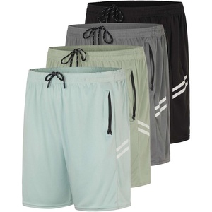 image:image4 Pack Mens 7 Mesh Shorts Athletic Workout Gym Basketball Zipper Pockets7inch  Set 11
