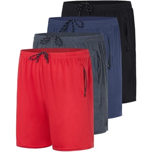 image:image4 Pack Mens 7 Mesh Shorts Athletic Workout Gym Basketball Zipper Pockets7inch  Set 2