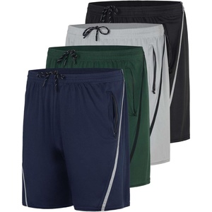 image:image4 Pack Mens 7 Mesh Shorts Athletic Workout Gym Basketball Zipper Pockets7inch  Set 7