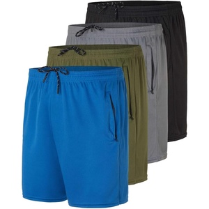 image:image4 Pack Mens Mesh 5 Zipper Athletic Workout Running Basketball Gym Shorts5inch  Set 2