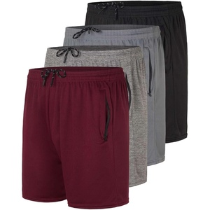 image:image4 Pack Mens Mesh 5 Zipper Athletic Workout Running Basketball Gym Shorts5inch  Set 3
