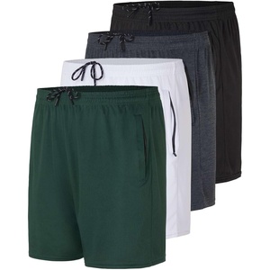 image:image4 Pack Mens Mesh 5 Zipper Athletic Workout Running Basketball Gym Shorts5inch  Set 4