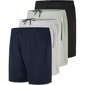 image:image4 Pack Mens Mesh 5 Zipper Athletic Workout Running Basketball Gym Shorts5inch  Set 6