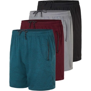 image:image4 Pack Mens Mesh 5 Zipper Athletic Workout Running Basketball Gym Shorts5inch  Set 7