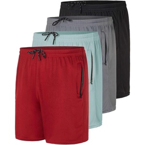 image:image4 Pack Mens Mesh 5 Zipper Athletic Workout Running Basketball Gym Shorts5inch  Set 9