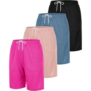 image:image4 Pack Womens Mesh Bermuda Shorts Athletic Running Gym Workout PocketsSet 2