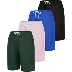 image:image4 Pack Womens Mesh Bermuda Shorts Athletic Running Gym Workout PocketsSet 4