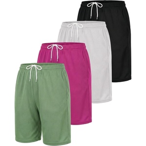 image:image4 Pack Womens Mesh Bermuda Shorts Athletic Running Gym Workout PocketsSet 9