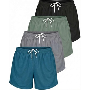 image:image4 Pack Womens Mesh Shorts Basketball Athletic Running Workout Gym PocketsSet D